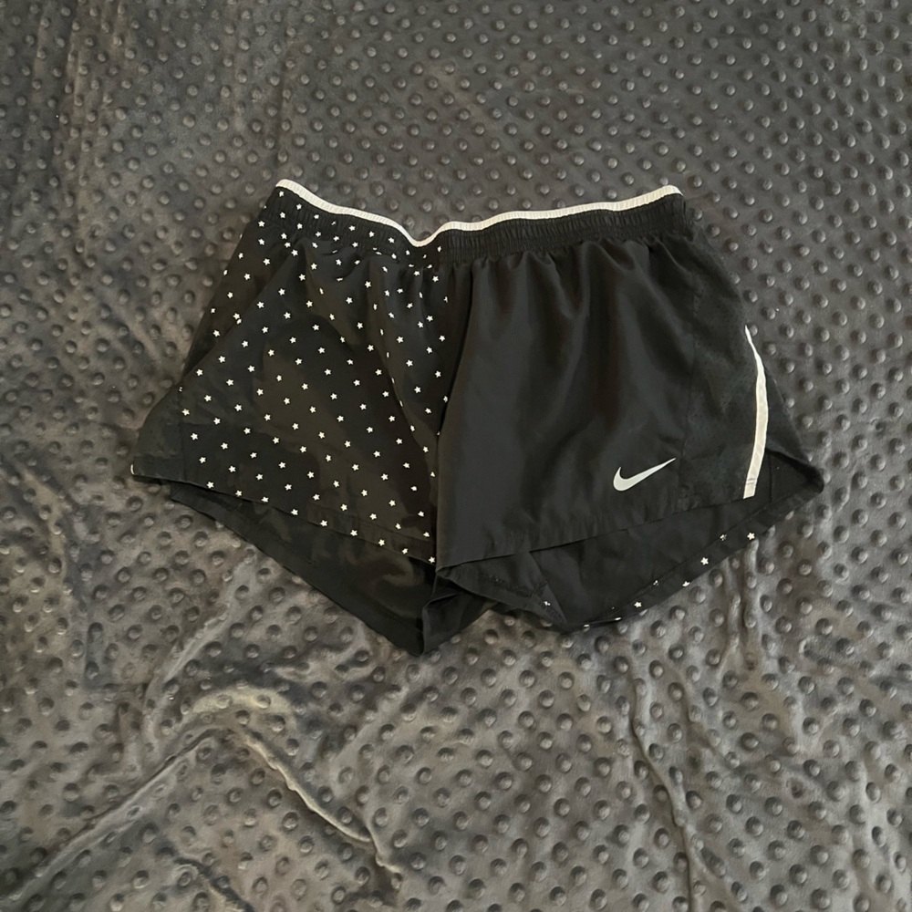 TRENDY Nike Black and White Star Dri-FIT Shorts